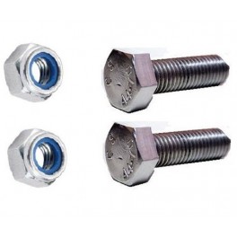 2 VIS M 12X70 ET 2 ECROUS FREIN M 12 - POUR ROTULE R - Accessoires attelages ATNOR