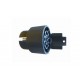 adaptateur monobloc 7 plots male vers 13 plots femelle - Accessoires attelages ATNOR